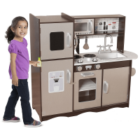 Bucatarie multifunctionala de joaca copii din lemn - Large Brown Espresso Play Kitchen Bucatarie multifunctionala de joaca copii din lemn - Large Brown Espresso Play Kitchen